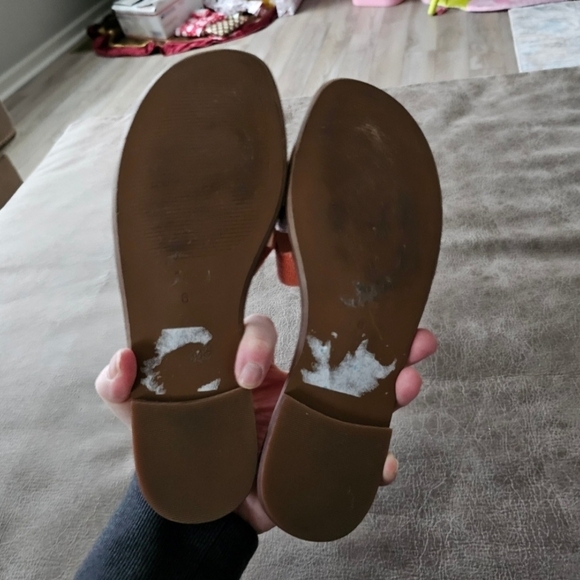 Madewell The Wave Slide Sandal in Colorblock Lizard Embossed Leather. - Picture 6 of 6